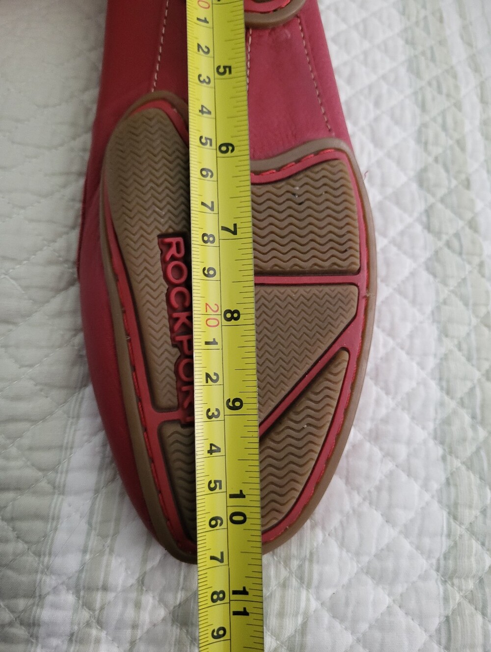ROCKPORT Red Leather Washable Driving Moccasin Loafers - Picture 14 of 14